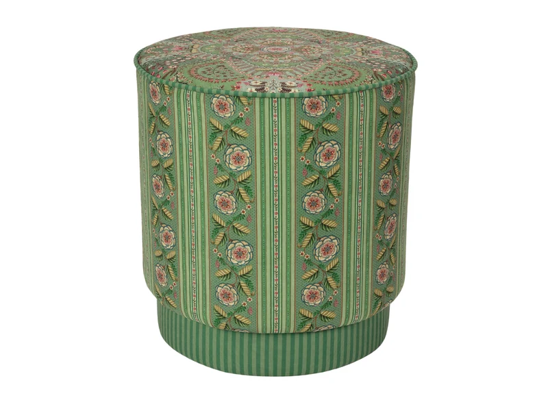 PIP STUDIO Rosa Rani Pouf / Hocker grün 40x45cm
